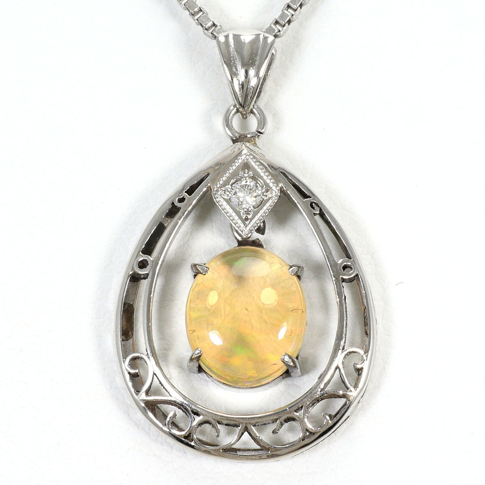 VINTAGE Silver Diamond Necklace